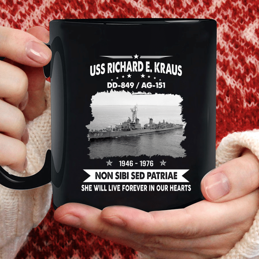 USS Richard E Kraus DD 849 Personalized Canvas Ship Photo Print Navy Veteran 