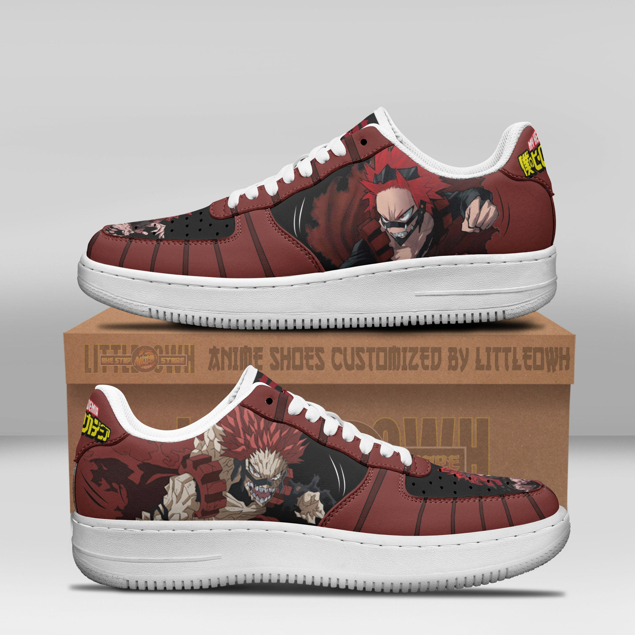 Red Riot AF Sneakers Custom My Hero Academia Anime Shoes - LittleOwh - 1