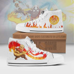 Aang High Top Canvas Shoes Custom Firebending Avatar: The Last Airbender Anime Sneakers - LittleOwh - 1