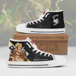 Laxus Dreyar High Top Canvas Shoes Custom Fairy Tail Anime Sneakers - LittleOwh - 1