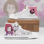 Ochako Uraraka High Top Canvas Shoes Custom My Hero Academia Anime Mixed Manga Style - LittleOwh - 1