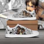 Attack on Titan Shoes AOT Eren Yeager Custom AnimeSkateboard Sneakers - LittleOwh - 1