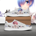 Re Zero Shoes Ram x Rem Skateboard Low Top Starting Life in Another World Anime Sneakers - LittleOwh - 1