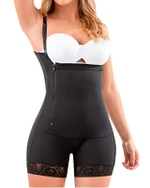 Women's Shapewear Side Zipper Tummy Control Hip Lift Lace Ajustable Shoulder Strap Bodysuit Butt Lifter