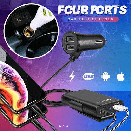 🔥NEW YEAR SALE🔥 Four Ports Car Fast Charger