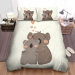 The Wildlife - The Koala In Love Bed Sheets Spread Duvet Cover Bedding Sets