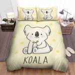 The Wildlife - The Koala Holding A Grass Bed Sheets Spread Duvet Cover Bedding Sets