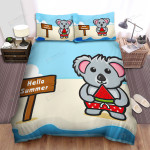 The Wildlife - Hello Summer From The Watermelon Koala Bed Sheets Spread Duvet Cover Bedding Sets