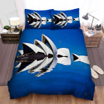 Sydney Opera House Reflection On Water Bed Sheets Spread Comforter Duvet Cover Bedding Sets