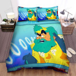 Aquaman: King Of Atlantis (2021) Sound Wave Movie Poster Bed Sheets Spread Comforter Duvet Cover Bedding Sets