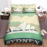 Sydney Opera House Illustration Travel Bed Sheets Spread Comforter Duvet Cover Bedding Sets