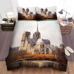 Notre Dame Painting Cathedral Bed Sheets Spread Comforter Duvet Cover Bedding Sets