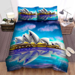 Sydney Opera House Landmark With Reflection On Water Bed Sheets Spread Comforter Duvet Cover Bedding Sets