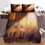 Notre Dame Praying Sunshine Through Window Bed Sheets Spread Comforter Duvet Cover Bedding Sets