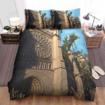 Notre Dame Abandoned Covered By Trees Bed Sheets Spread Comforter Duvet Cover Bedding Sets