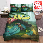 Venusaur Watching Sleeping Girl And Bulbasaur And Pikachu Bed Sheets Spread Comforter Duvet Cover Bedding Sets