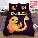 Charmander Cute Fanart Bed Sheets Spread Comforter Duvet Cover Bedding Sets