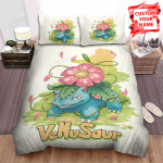 Venusaur Flower Petals Bed Sheets Spread Comforter Duvet Cover Bedding Sets