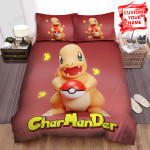 Charmander Smiling With A Pokeball Bed Sheets Spread Comforter Duvet Cover Bedding Sets