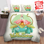 Venusaur Girl Sitting On The Flower Bed Sheets Spread Comforter Duvet Cover Bedding Sets