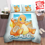 Charmander Fire Pokémon Bed Sheets Spread Comforter Duvet Cover Bedding Sets
