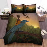 The Black Elf On A Crow Bed Sheets Spread Duvet Cover Bedding Sets