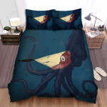 The Wild Animal - The Giant Squid And A Submarine Bed Sheets Spread Duvet Cover Bedding Sets