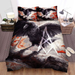 The Crow In The Autumn Forest Bed Sheets Spread Duvet Cover Bedding Sets