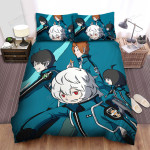 World Trigger Mikumo Squad Digital Illustration Bed Sheets Spread Duvet Cover Bedding Sets