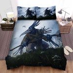 The Crow Magician In The Rain Bed Sheets Spread Duvet Cover Bedding Sets