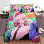 Chainsaw Man Power Posing With Hand Sign Bed Sheets Spread Duvet Cover Bedding Sets