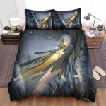 The Crow Girl Hiding Art Bed Sheets Spread Duvet Cover Bedding Sets