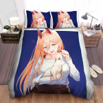 Chainsaw Man Power & Her Cat Bed Sheets Spread Duvet Cover Bedding Sets