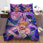 Chainsaw Man The Trio Digital Artwork Bed Sheets Spread Duvet Cover Bedding Sets