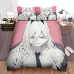 Chainsaw Man Smiling Power Portrait Bed Sheets Spread Duvet Cover Bedding Sets