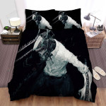 Chainsaw Man Denji's Devil Form Black & White Painting Bed Sheets Spread Duvet Cover Bedding Sets