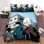 World Trigger The Trio Of Mikumo Squad Bed Sheets Spread Duvet Cover Bedding Sets