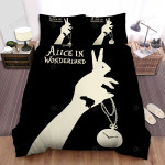 Alice In Wonderland (I) (2010) Black And White Movie Poster Bed Sheets Spread Comforter Duvet Cover Bedding Sets