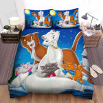The Aristocats (1970) Movie Poster Theme Bed Sheets Spread Comforter Duvet Cover Bedding Sets