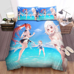 Mushoku Tensei Summer Vacation On The Beach Bed Sheets Spread Duvet Cover Bedding Sets