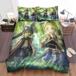 Made In Abyss Riko & Reg In The Woods Artwork Bed Sheets Spread Duvet Cover Bedding Sets