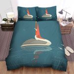 The Pelican Swallowing The Fish Bed Sheets Spread Duvet Cover Bedding Sets