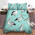 The Pelican Seamless Pattern Bed Sheets Spread Duvet Cover Bedding Sets