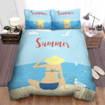 Summer Time With The Seagull Bed Sheets Spread Duvet Cover Bedding Sets