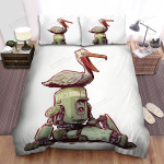 The Wild Animal - The Pelican On A Robot Bed Sheets Spread Duvet Cover Bedding Sets