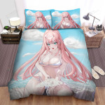 Darling In The Franxx Sexy Zero Two On The Beach Bed Sheets Spread Duvet Cover Bedding Sets