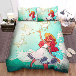 The Wild Animal - The Demon Girl Feeding The Seagull Bed Sheets Spread Duvet Cover Bedding Sets