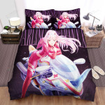 Darling In The Franxx Zero Two Posing With Motorbike Bed Sheets Spread Duvet Cover Bedding Sets