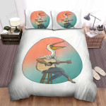 The Wild Animal - The Pelican Playing Guitar Bed Sheets Spread Duvet Cover Bedding Sets