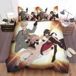 Spy X Family Forger Family Escapes From Explosion Artwork Bed Sheets Spread Duvet Cover Bedding Sets